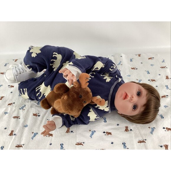 Reborn Doll Baby Boy Cloth Soft Rubber Vinyl Play 21